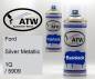 Preview: Ford, Silver Metallic, 1Q / 5909: 400ml Sprühdose + 400ml Klarlack - Set, von ATW Autoteile West.